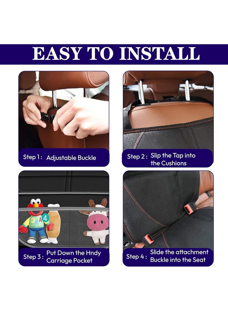 YelaJoy Car Seat Protector for Child Car Seat, Durable 600D Fabric Waterproof Carseat Protector Car Seat Cover, Thick Pad, Anti Slip Backing, Child Seat Protection, Suitable for Babies & Pets - Image 4